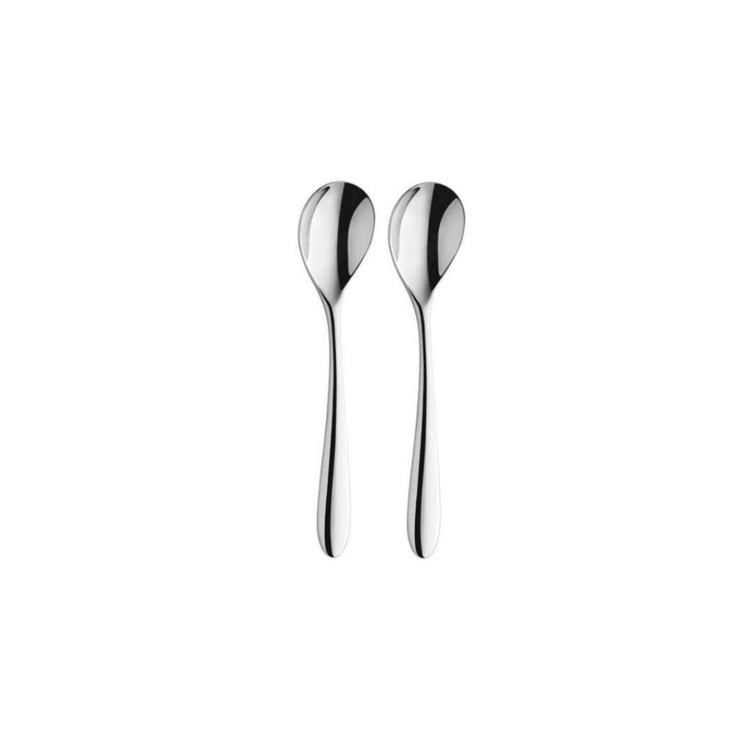 Cuba Mocha/Espresso Spoon Set - 2 Persons - 2-Piece - Silver Colored