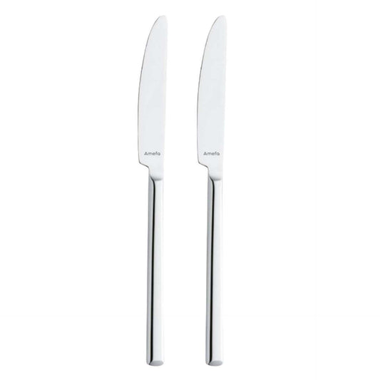 Metropole Table Knives Set - 2 Persons - 2-piece - Silver Colored