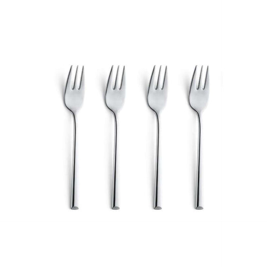 Metropole Pastry Fork Set - 4 Persons - 4-Piece - Silver Colored