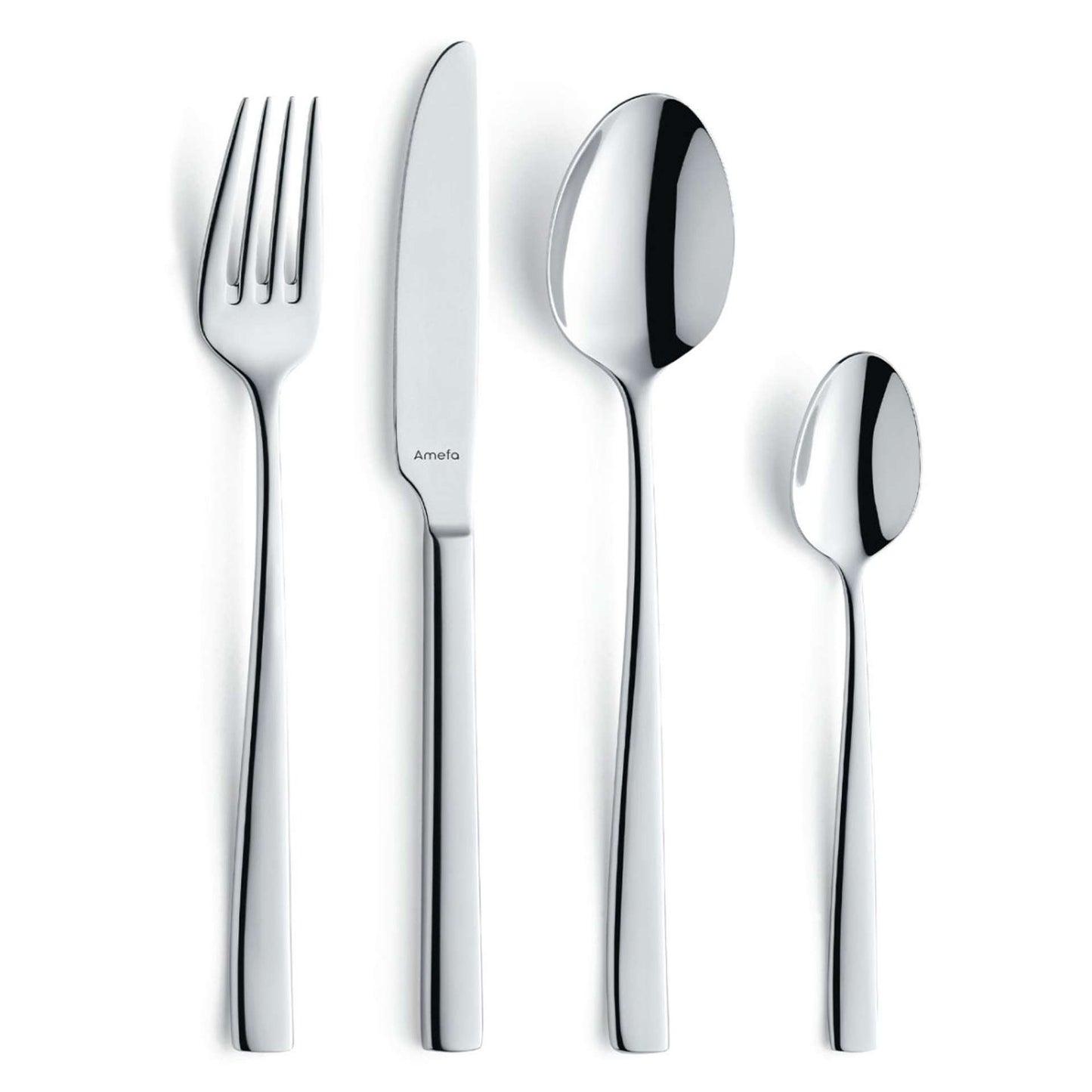 Martin Cutlery Set - 6 Persons - 24 Pieces - Silver Colored