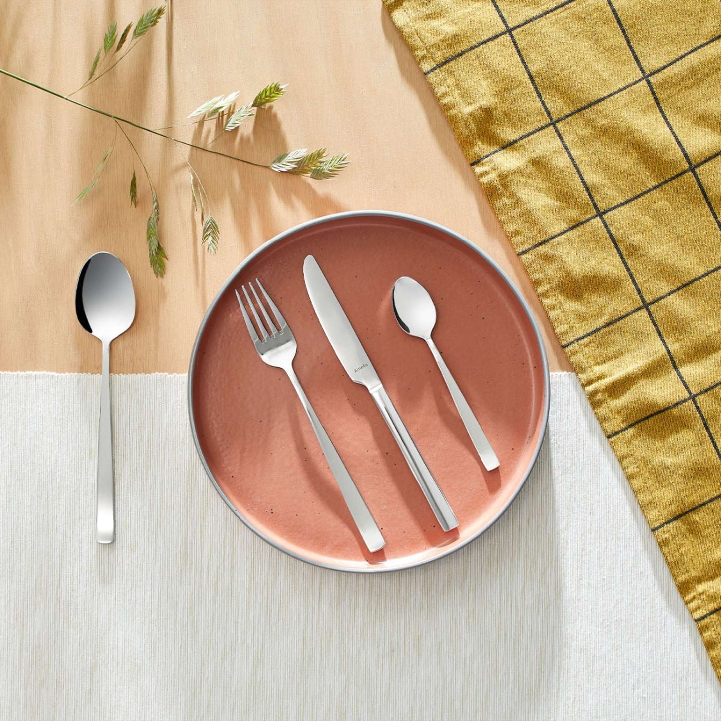 Martin Cutlery Set - 6 Persons - 24 Pieces - Silver Colored