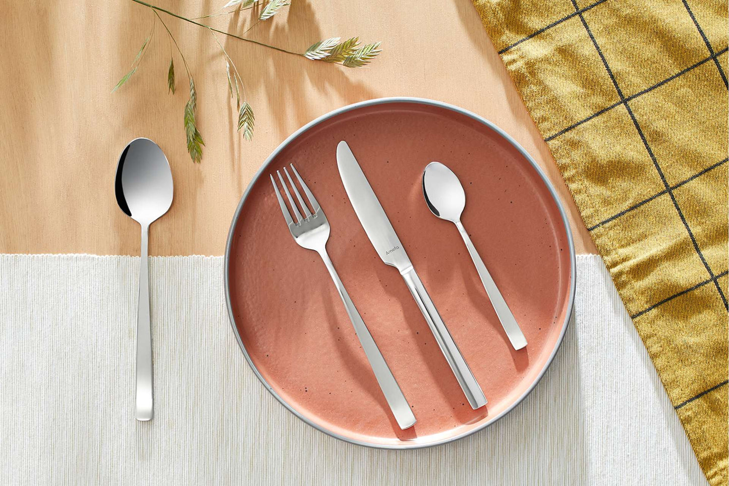 Martin Cutlery Set - 6 Persons - 24 Pieces - Silver Colored