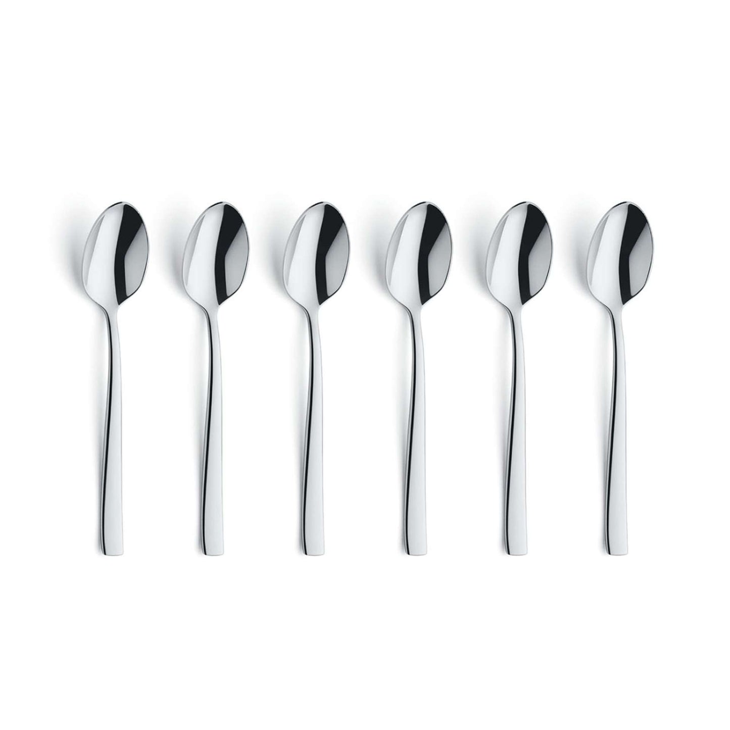 Martin Coffee Spoon Set - 6 Persons - 6-Piece - Silver Colored