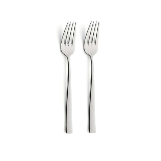 Martin Dessert Fork Set - 2 Persons - 2-Piece - Silver Colored