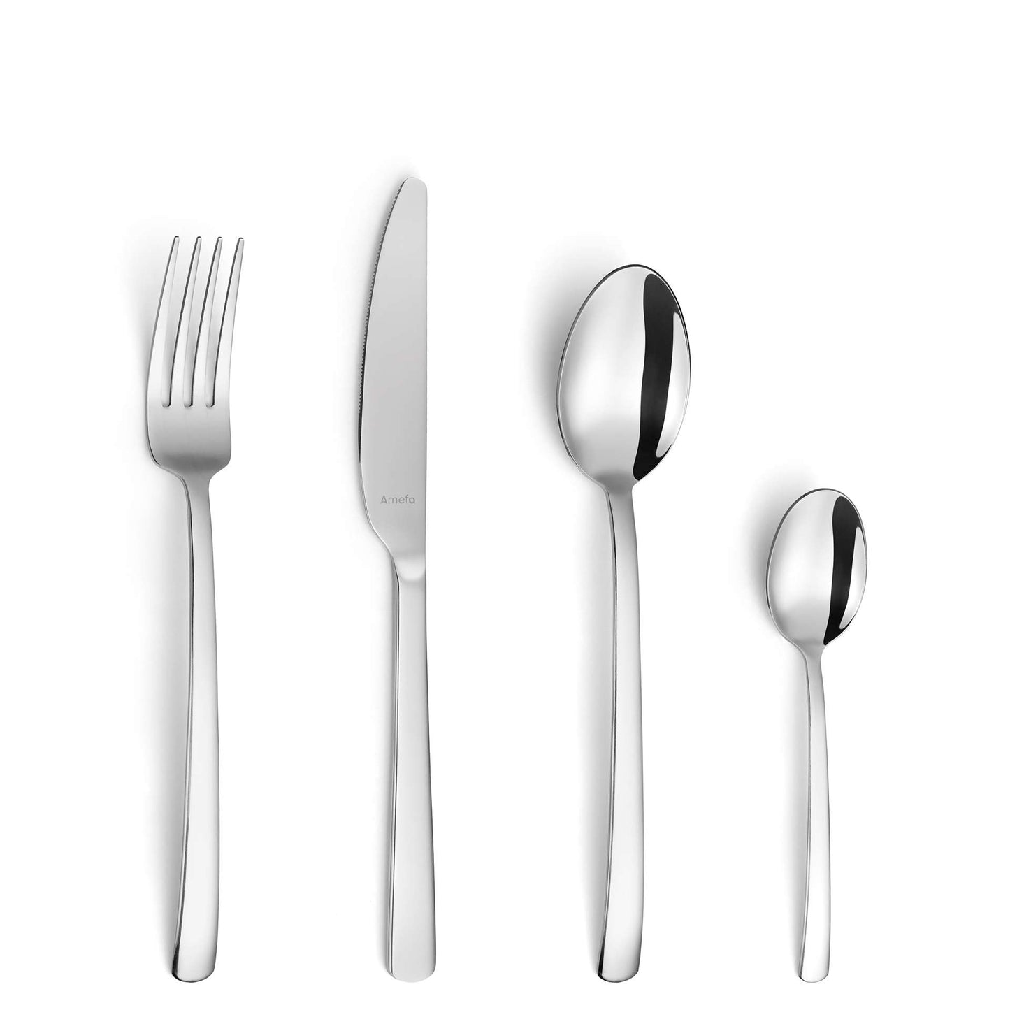 Pontis Cutlery Set - 6 Persons - 24 Pieces - Silver Colored