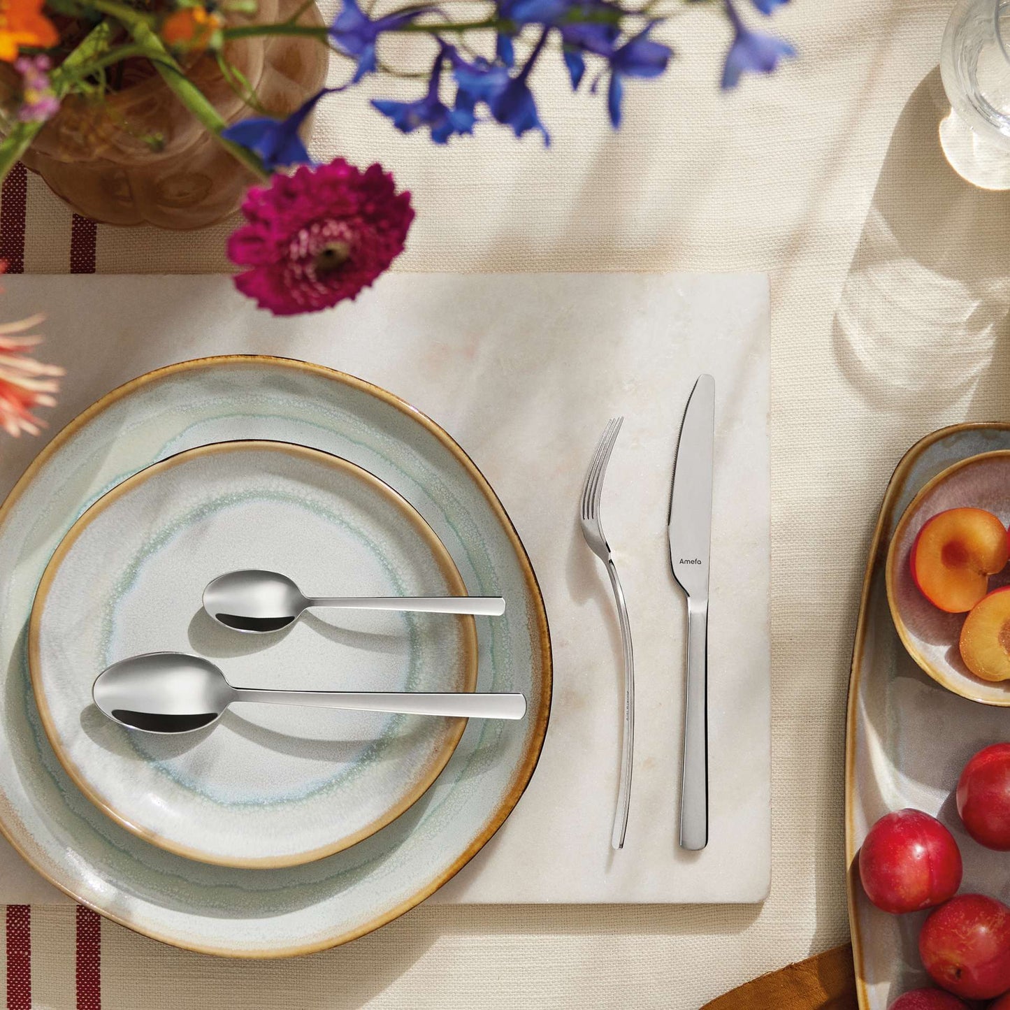 Pontis Cutlery Set - 6 Persons - 24 Pieces - Silver Colored
