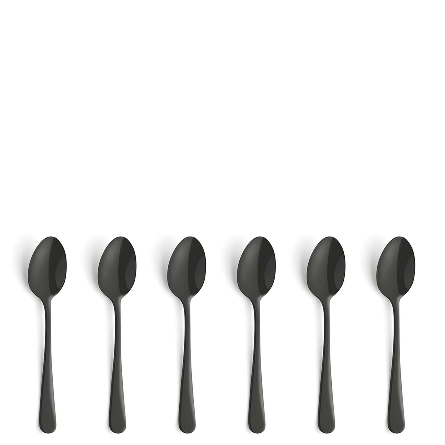 Austin Mocca/Espresso Spoon Set - 6 Persons - 6-Piece - Black