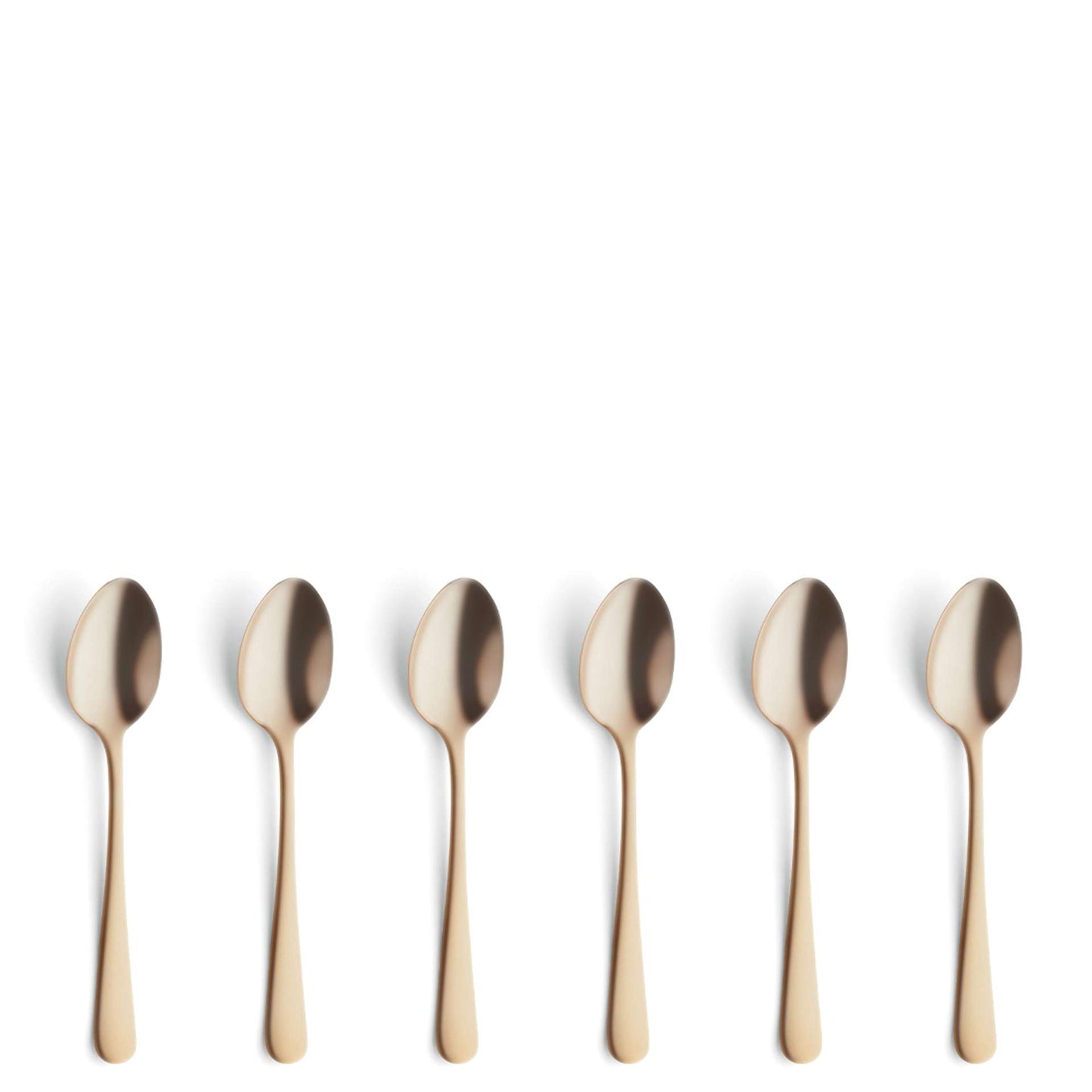 Austin Mocha/Espresso Spoon Set - 6 Persons - 6-Piece - Gold