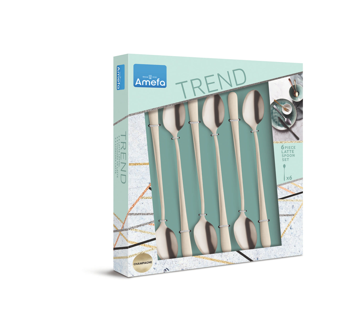 Longdrink-/Latte macchiato lepels set - 6-delig - 6 Personen - Austin