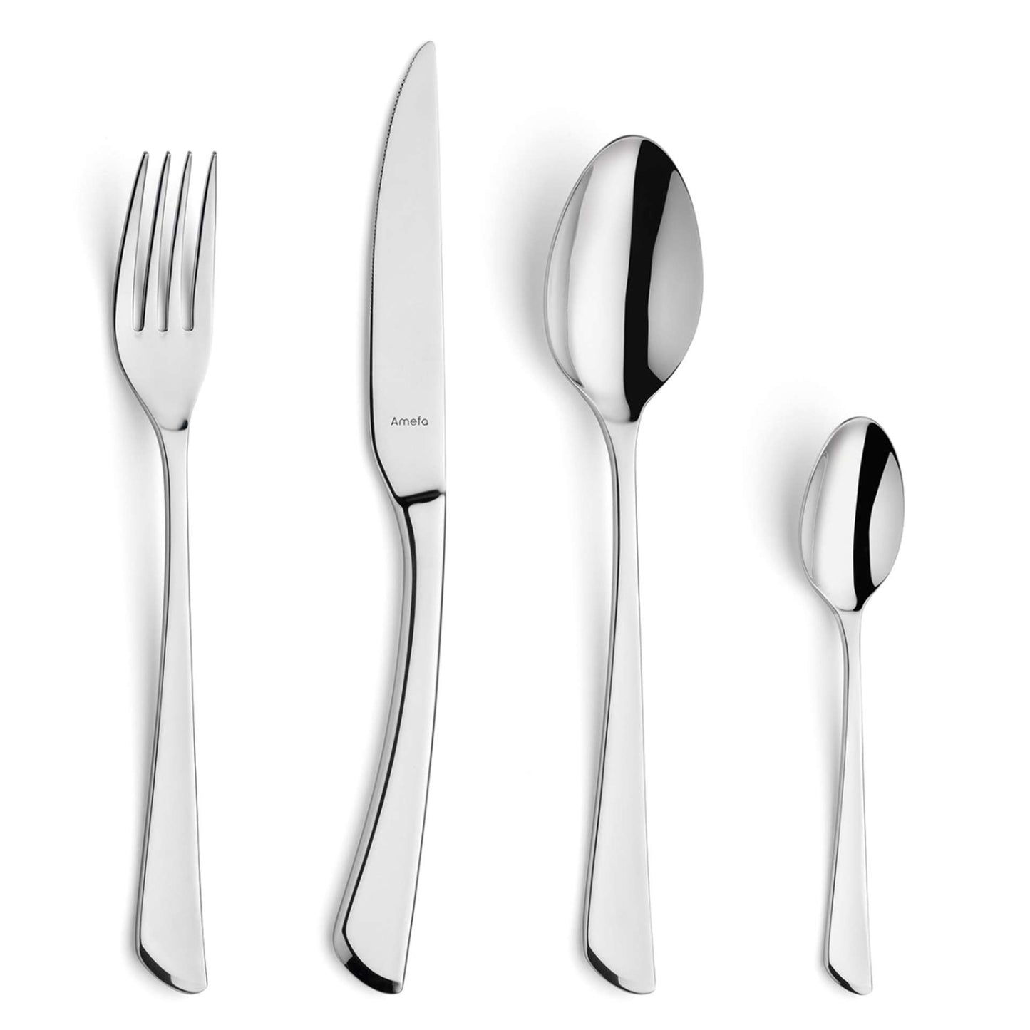 Juno Cutlery Set - 6 Persons - 24 Pieces - Silver Colored