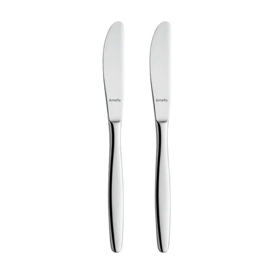 Florence Table Knife Set - 2 Persons - 2-piece - Silver Colored