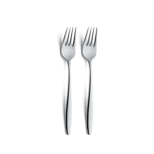 Florence Dessert Forks Set - 2 Persons - 2-Piece - Silver Colored