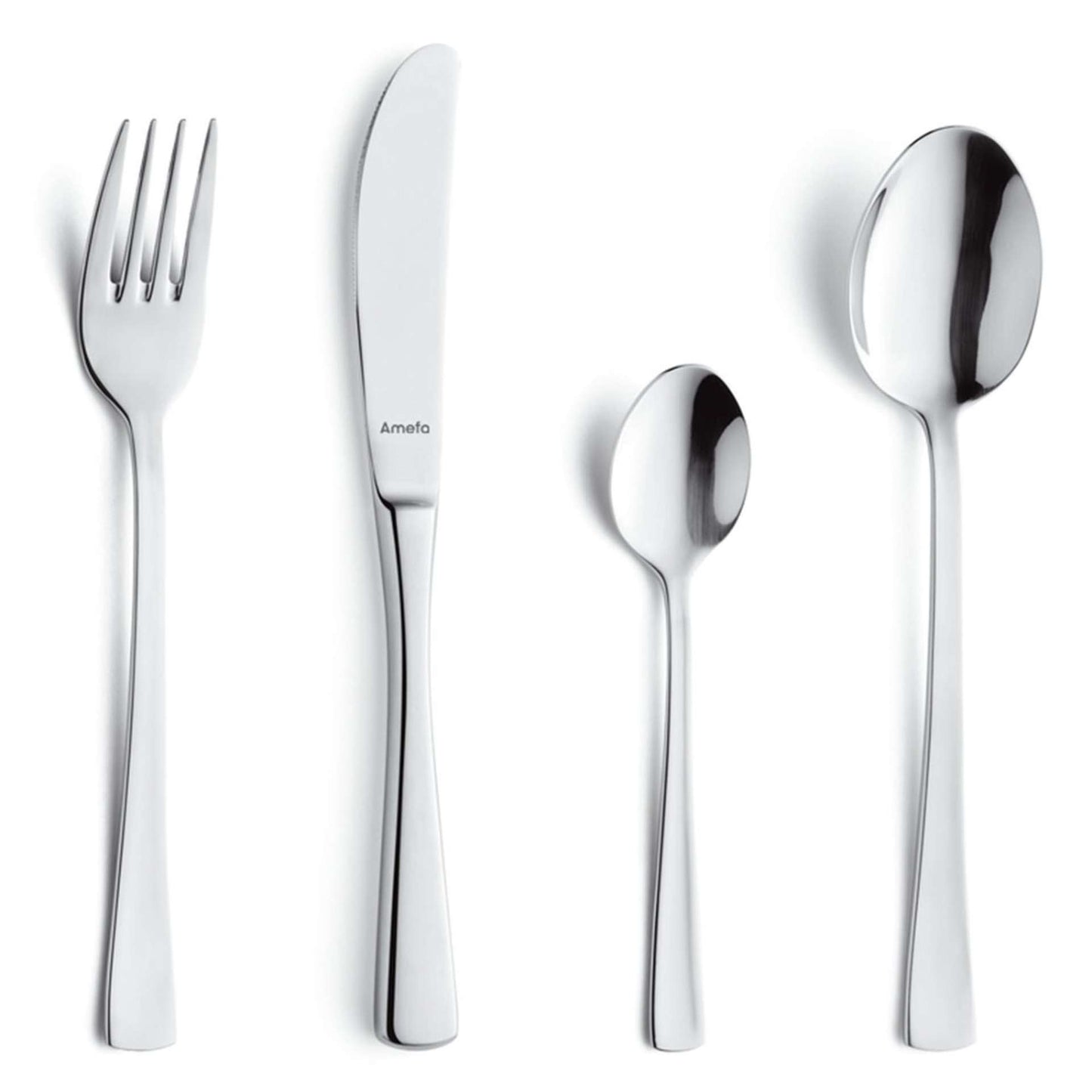 Neptune Cutlery Set - 6 Persons - 24 Pieces - Silver Colored