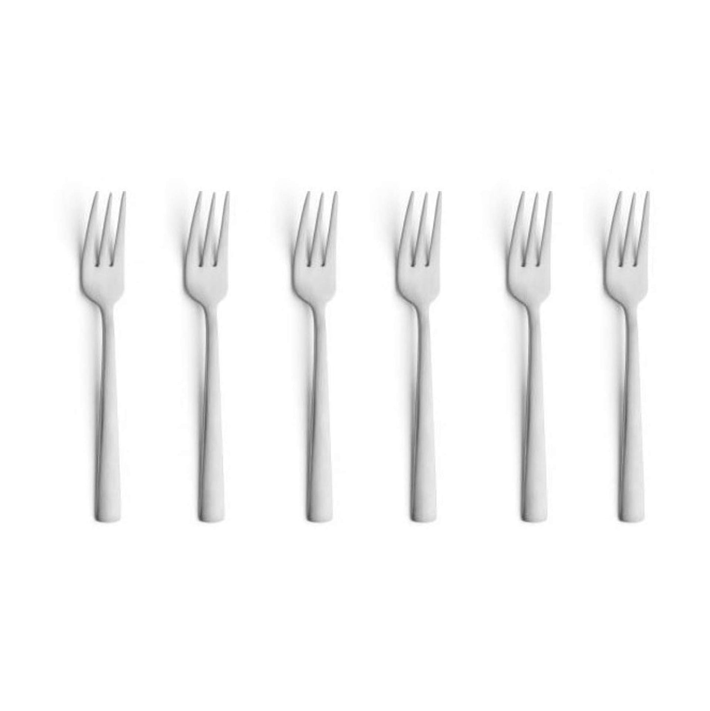 Ventura Pastry Fork Set - 6 Persons - 6-Piece - Silver Colored