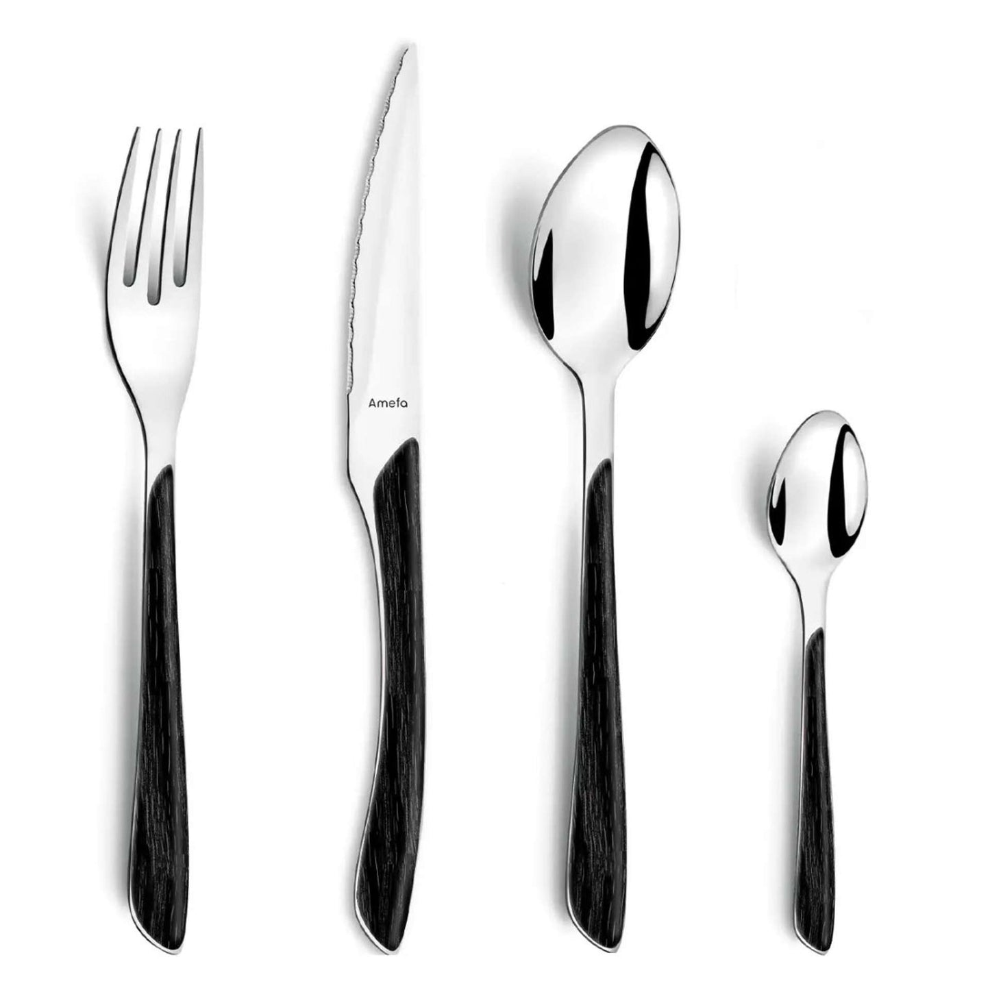 Eclat Nature Cutlery Set - 4 Persons - 16 Pieces - Black
