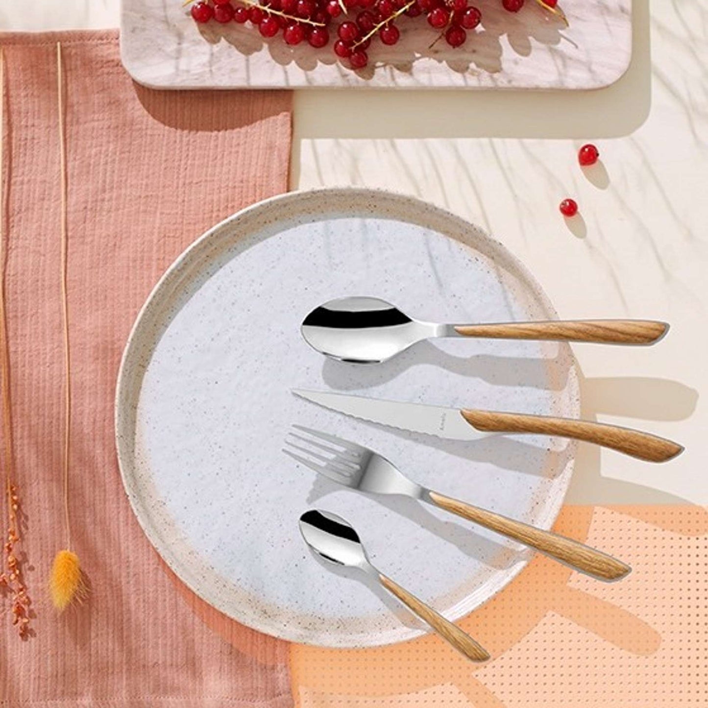 Eclat Nature Cutlery Set - 4 Persons - 16 Pieces - Wood