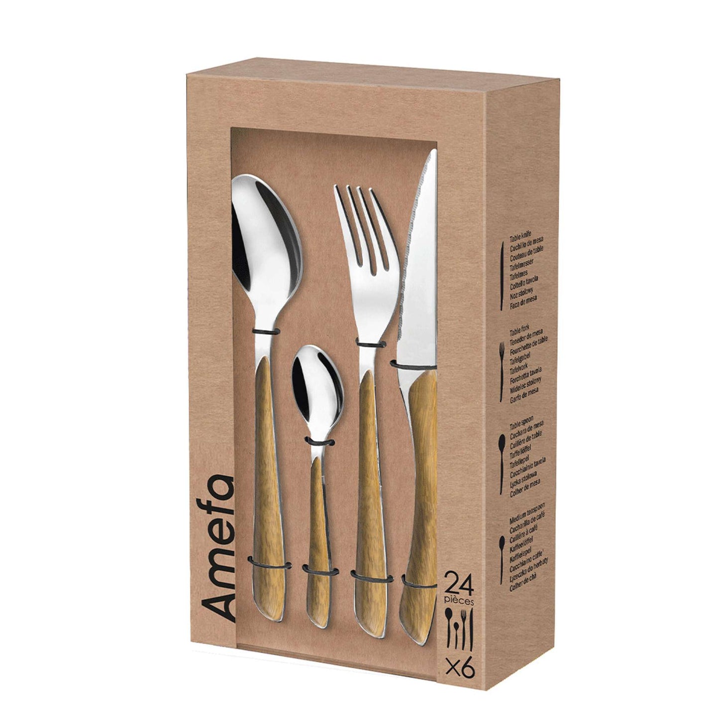 Eclat Nature Cutlery Set - 4 Persons - 16 Pieces - Wood
