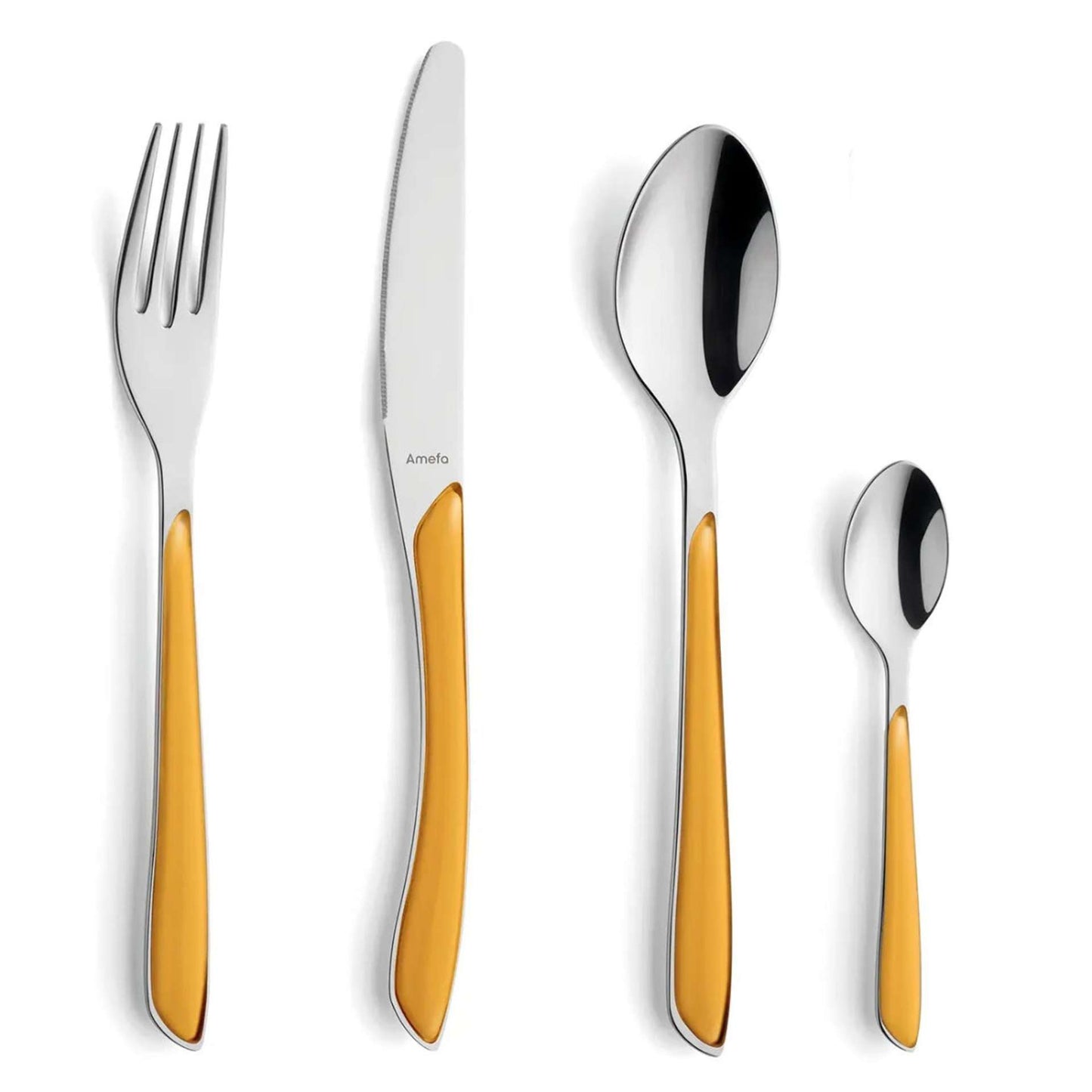 Eclat Matt Cutlery Set - 6 Persons - 24 Pieces - Yellow