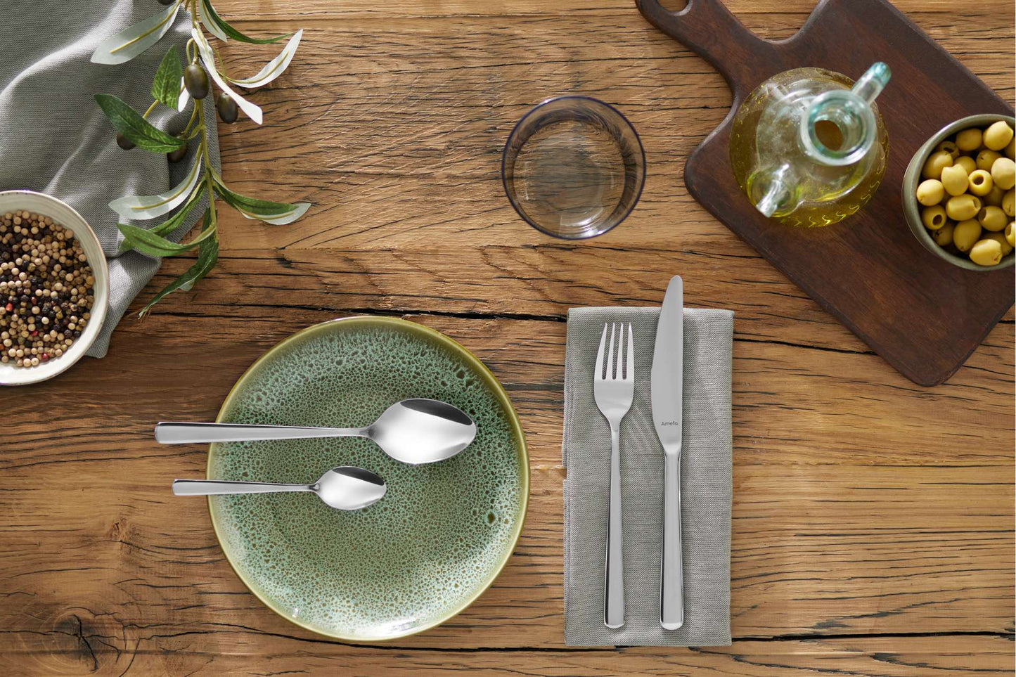 Phoenix Cutlery Set - 24 Pieces - Silver Colored
