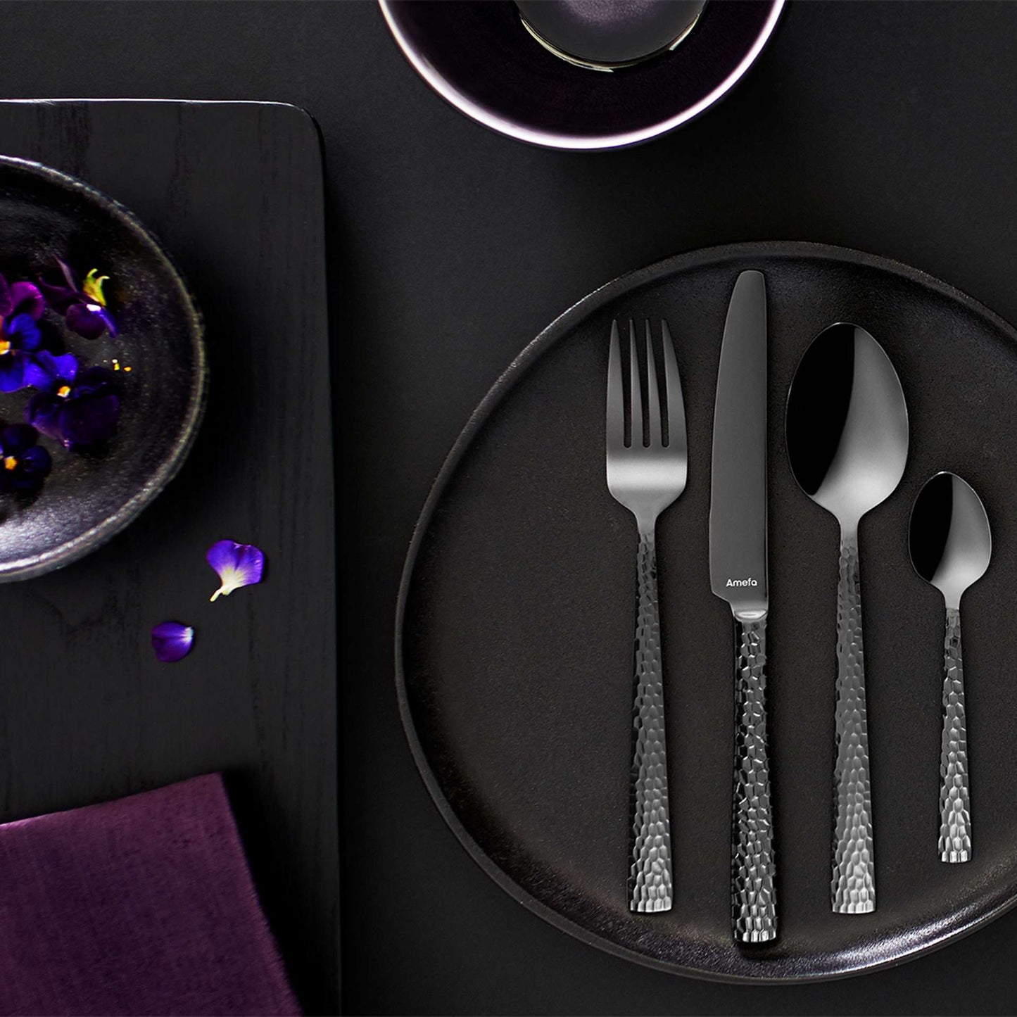 Felicity Cutlery Set - 6 Persons - 24 Pieces - Black