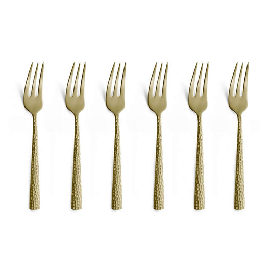 Felicity Pastry Fork Set - 6 Persons - 6-Piece - Champagne