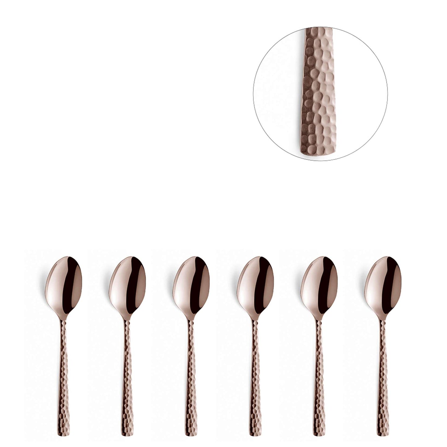 Felicity Mocca/Espresso spoon set - 6 Persons - 6-piece - Rose Champagne