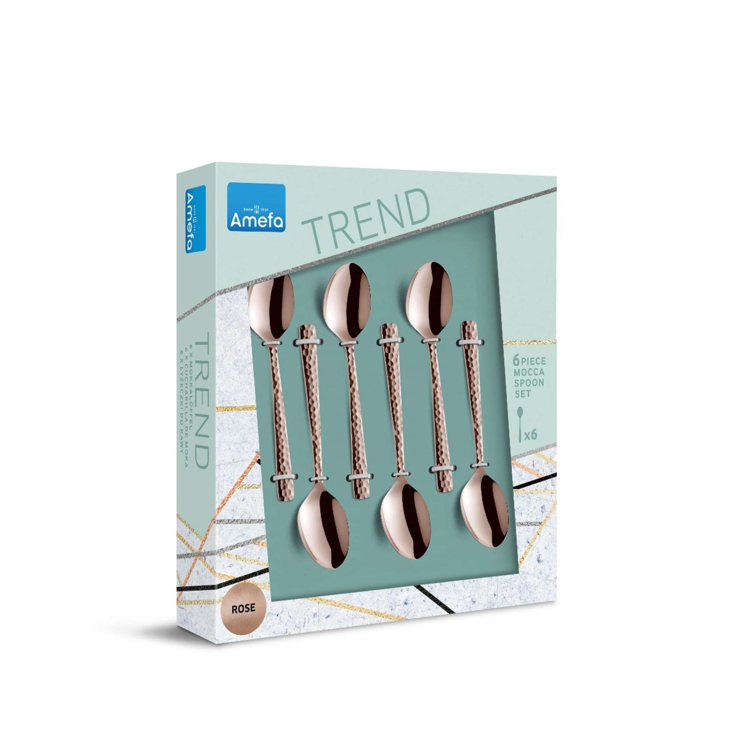 Felicity Mocca/Espresso spoon set - 6 Persons - 6-piece - Rose Champagne