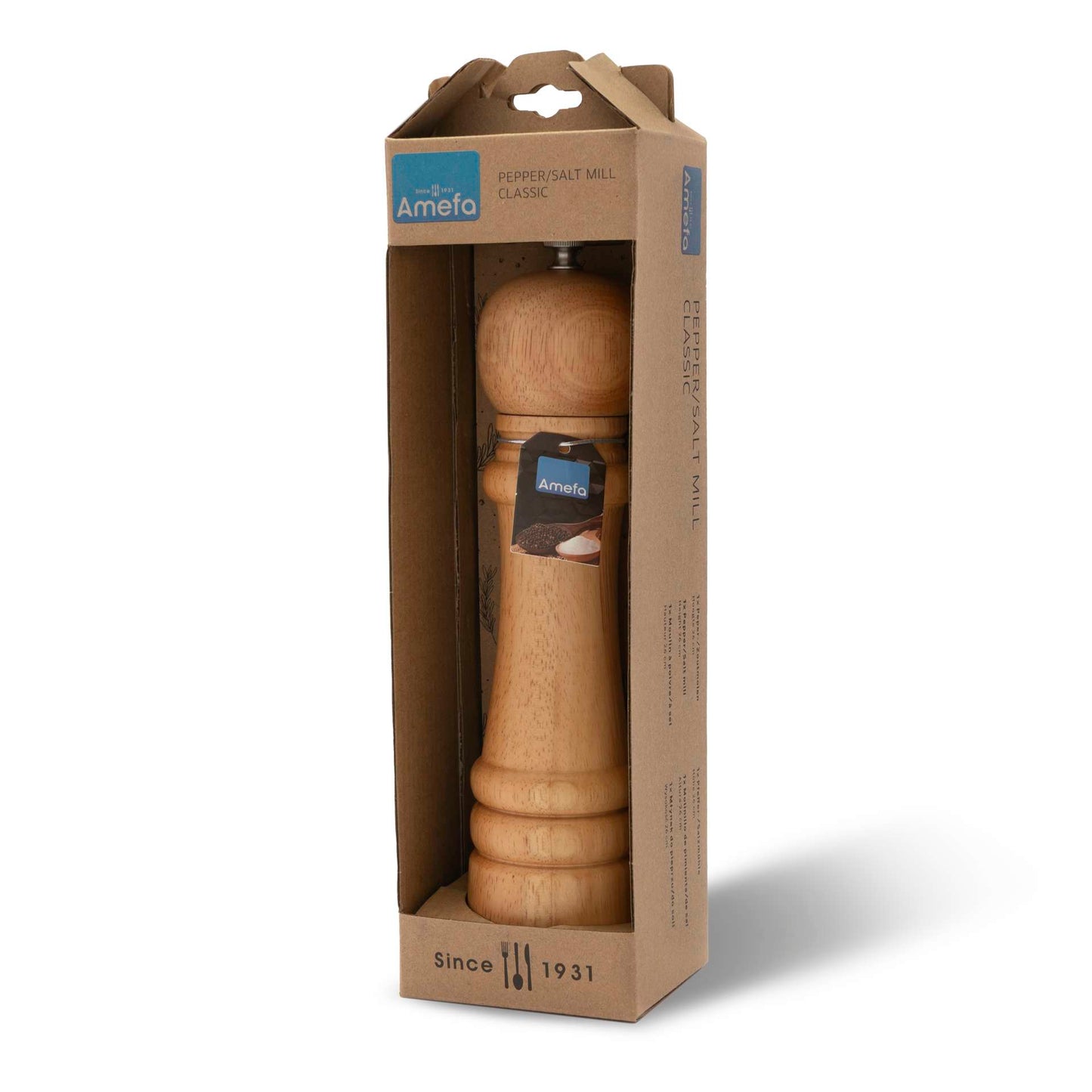 Classic Salt and Pepper Mill - 1-piece - Wood