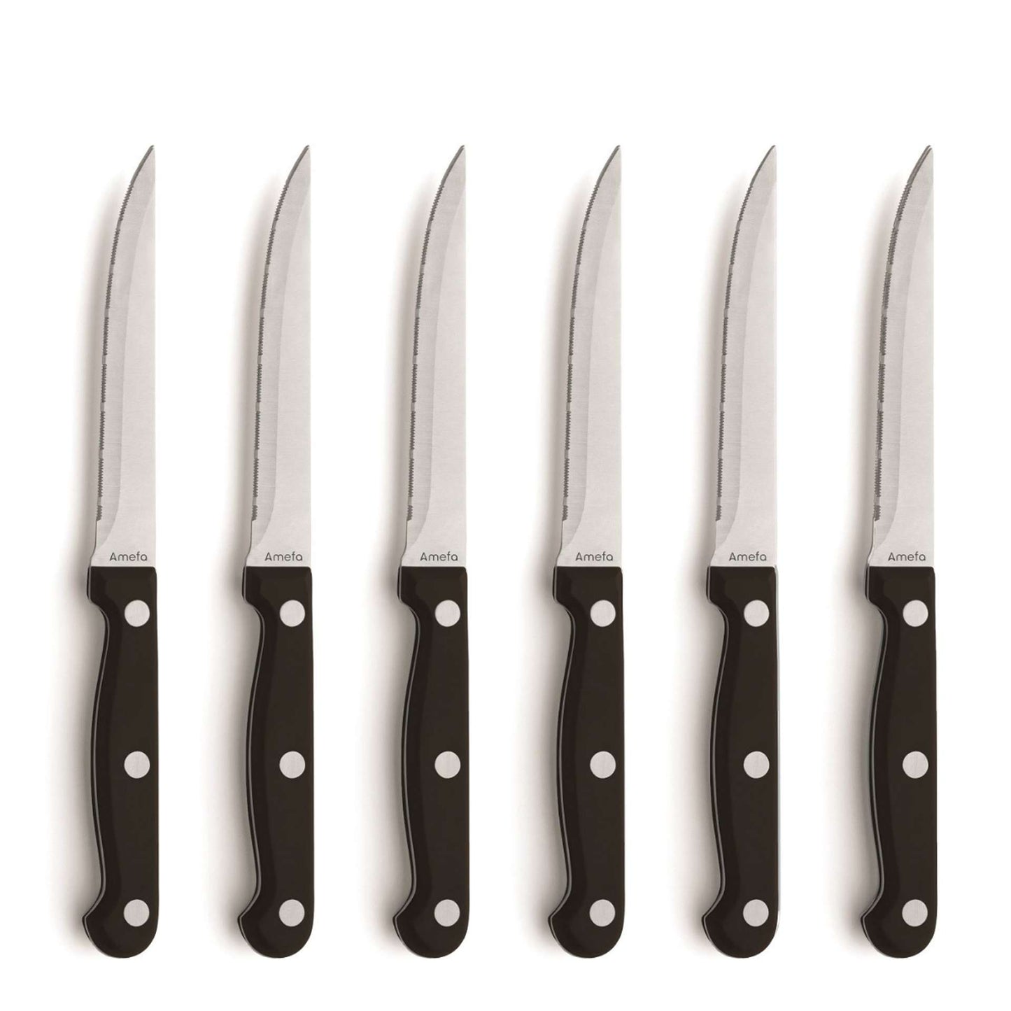 Steak Steak knife set - 6 persons - 6-piece - Black