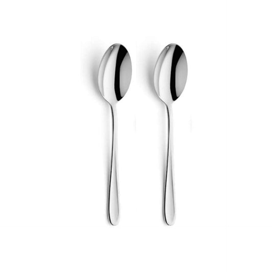 Monaco Dessert Spoon Set - 2 Persons - 2-Piece - Silver Colored