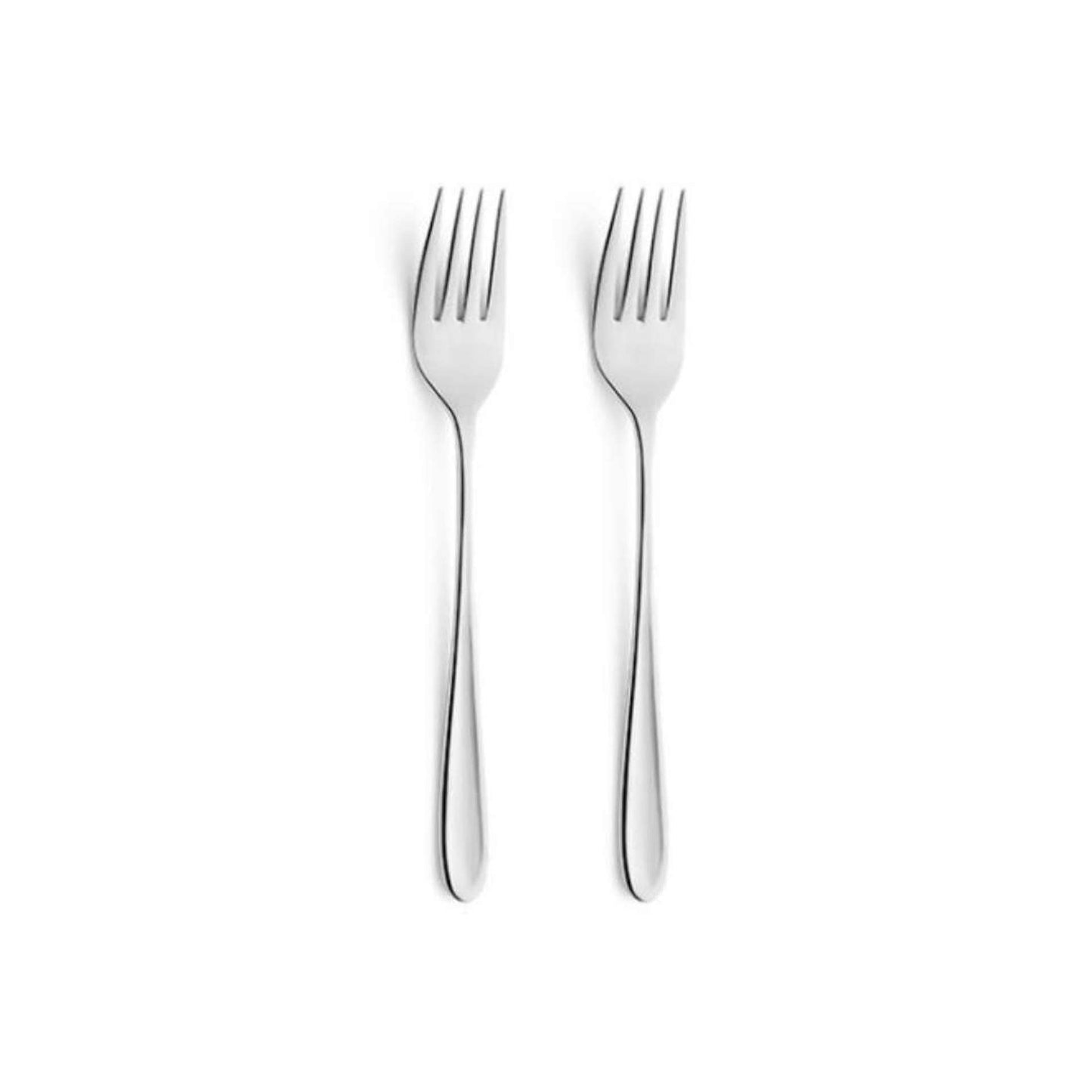 Monaco Dessert Forks Set - 2 Persons - 2-Piece - Silver Colored