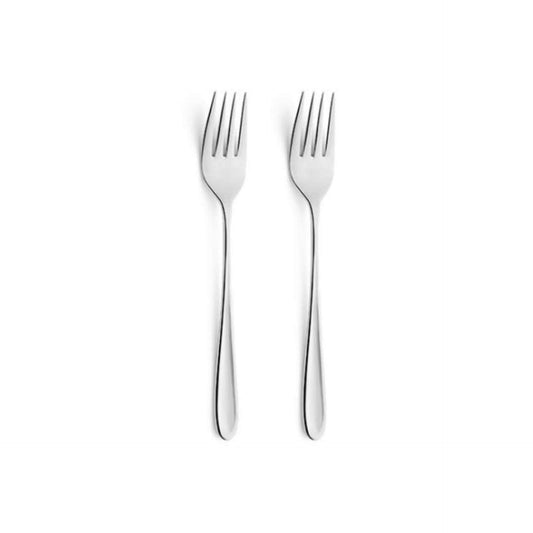 Monaco Dessert Forks Set - 2 Persons - 2-Piece - Silver Colored