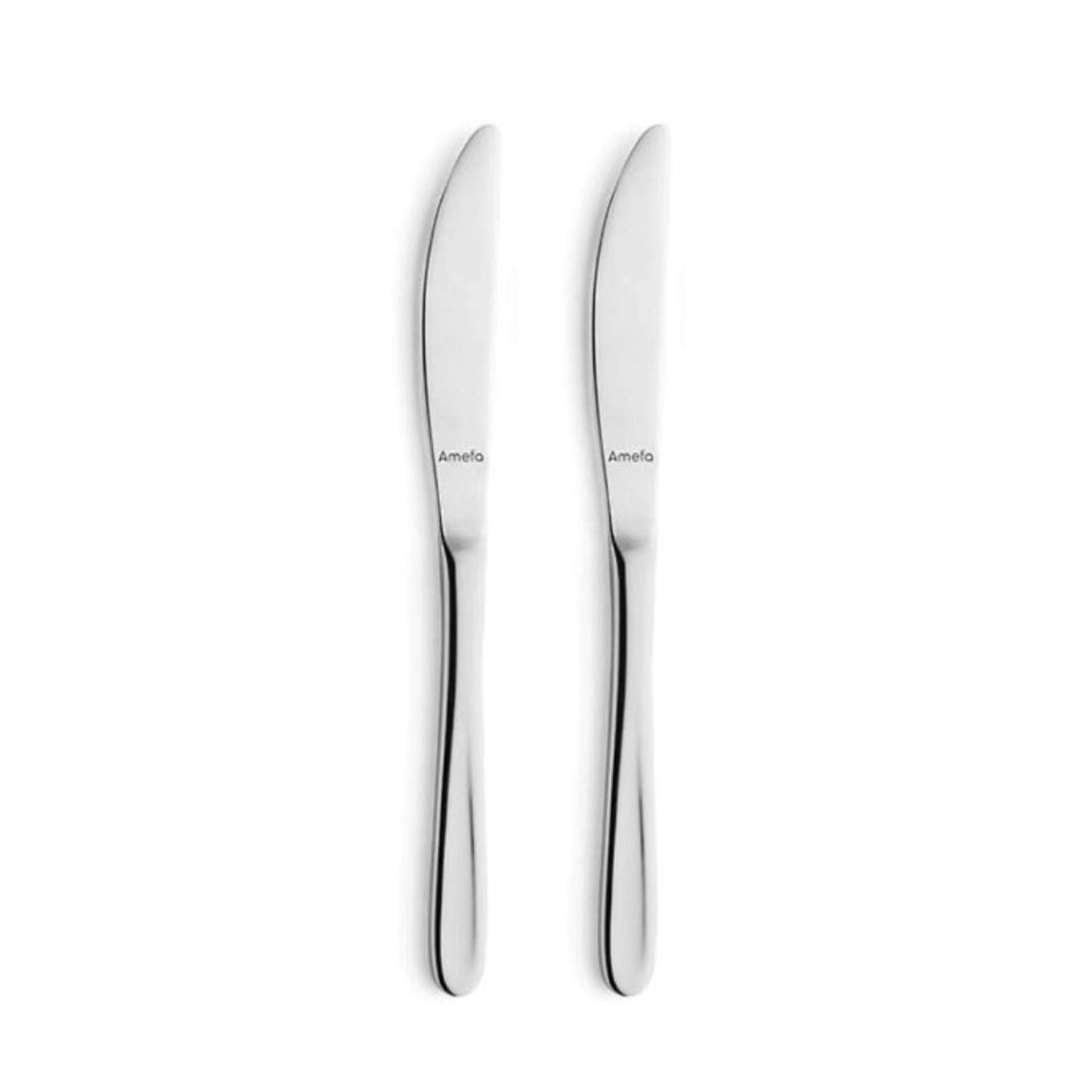 Monaco Table Knife Set - 2 Persons - 2-piece - Silver Colored