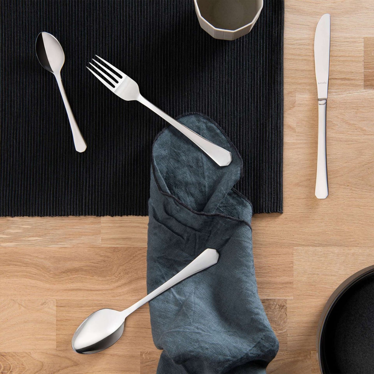 Hexa Cutlery Set - 6 Persons - 24 Pieces - Silver Colored