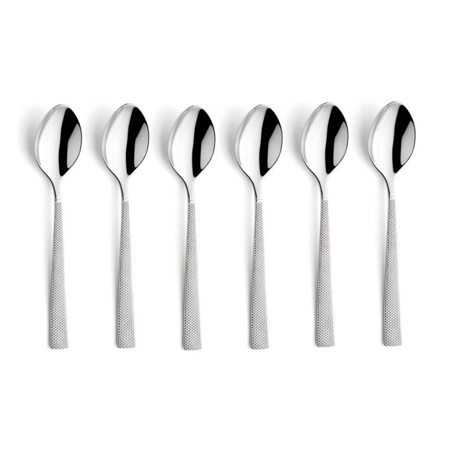Jewel Mocha/Espresso Spoon Set - 6 Persons - 6-Piece - Silver Colored