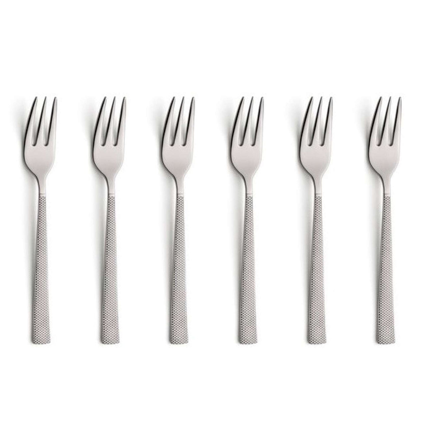 Jewel Pastry Fork Set - 6 Persons - 6-Piece - Silver Colored