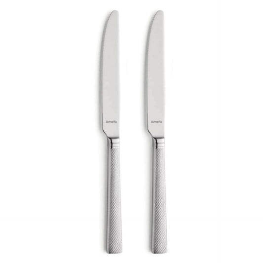 Jewel Table Knife Set - 2 Persons - 2-piece - Silver Colored