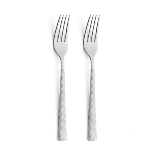 Jewel Table Fork Set - 2 Persons - 2-piece - Silver Colored