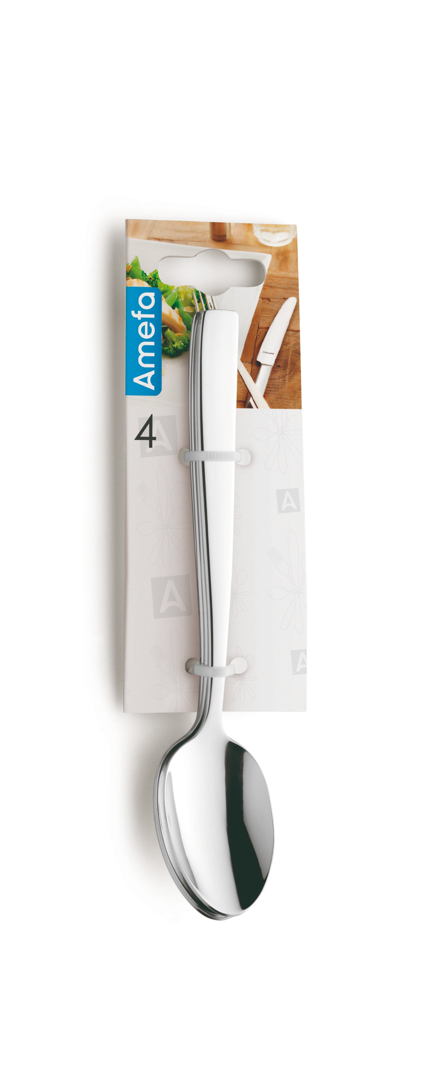 Jewel Coffee Spoon Set - 4 Persons - 4-Piece - Silver Colored