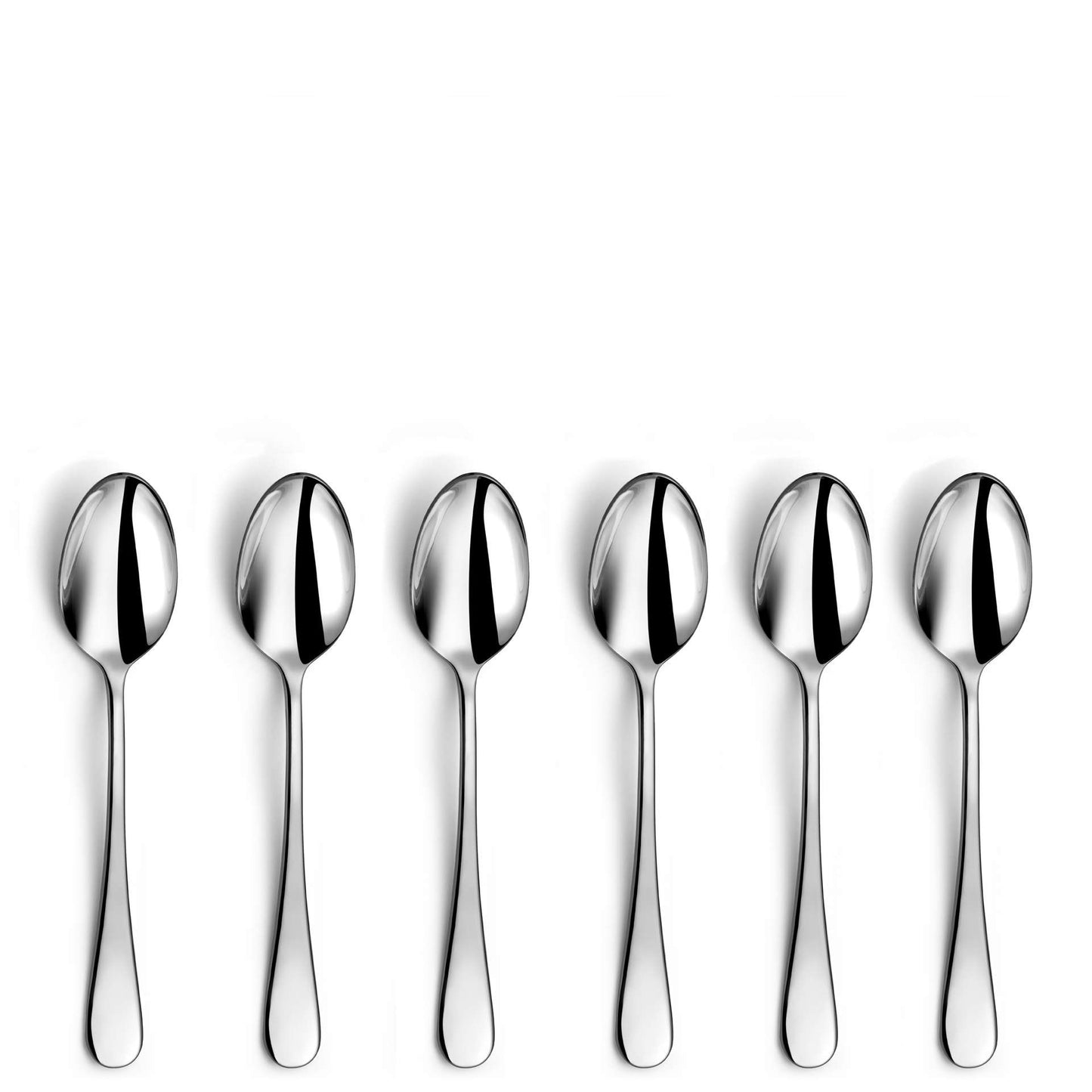 Venus Coffee Spoons Set - 6 Pieces - Silver Colored