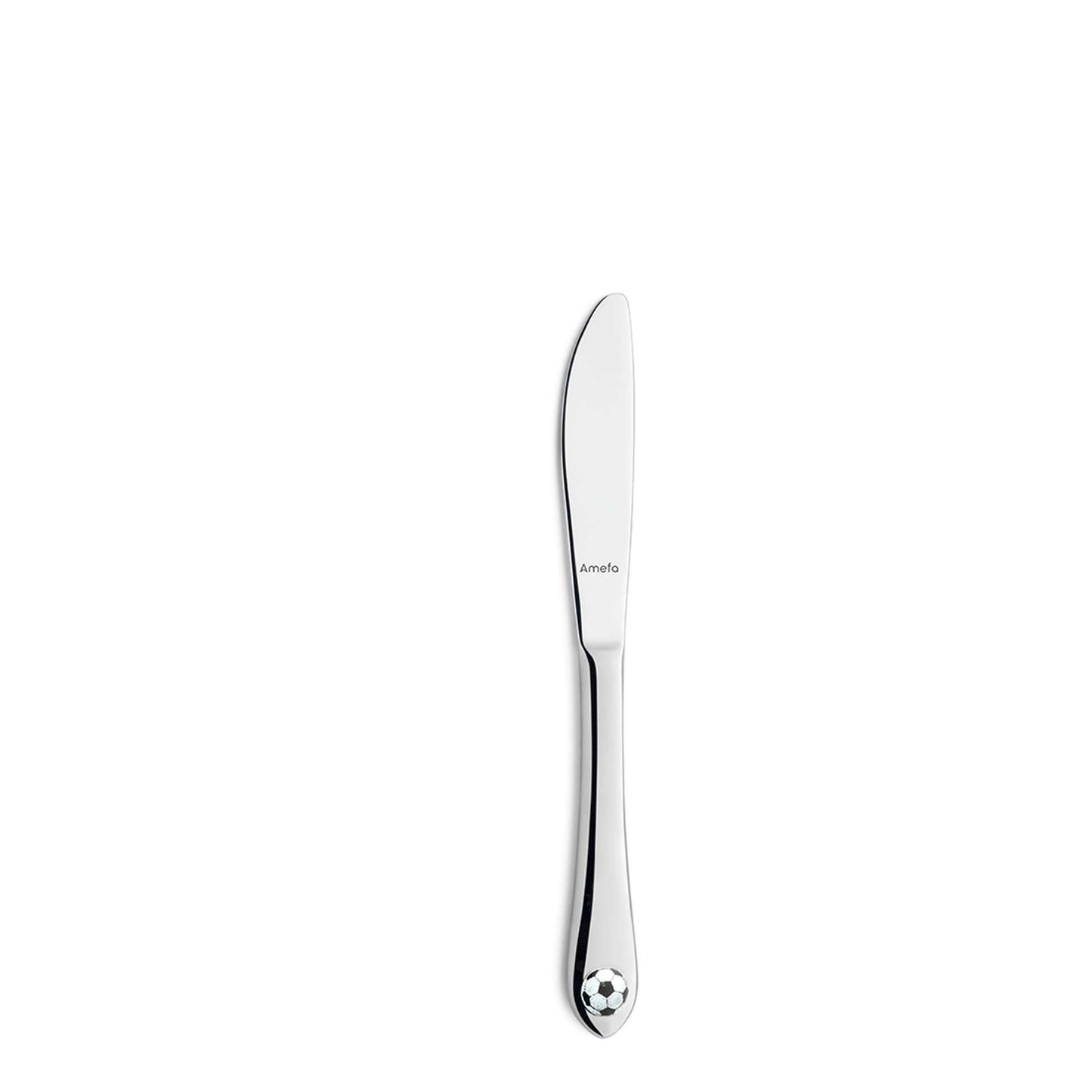 Footie Children's Cutlery Set - 1 Person - 3-piece - Silver-colored