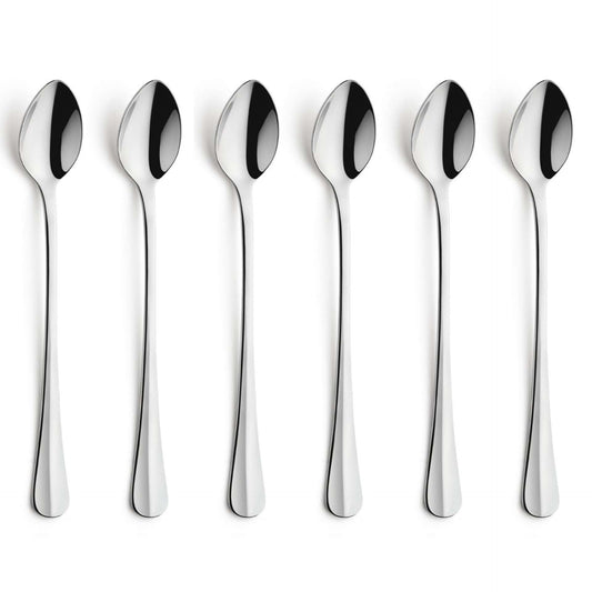 Longdrink-/Latte macchiato lepels set - 6-delig - 6 Personen - Baguette