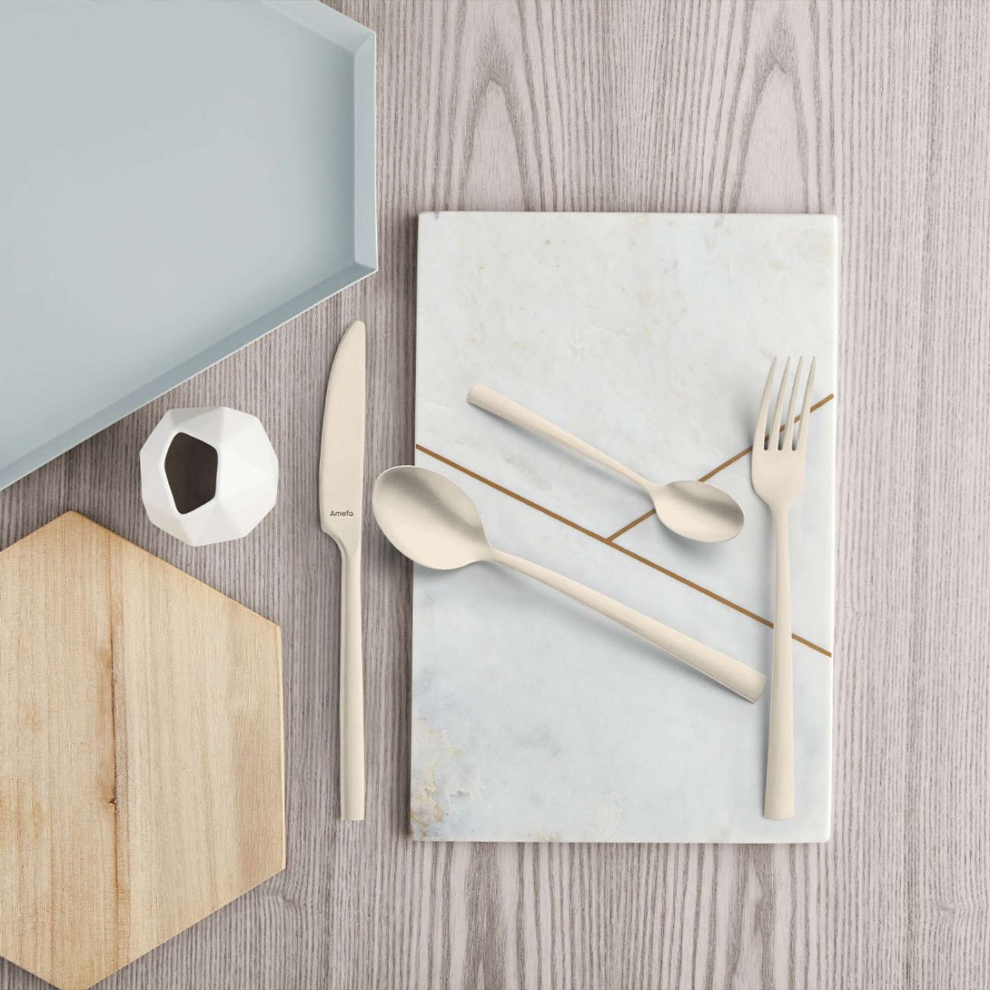 Manille Cutlery Set - 4 Persons - 16 pieces - Champagne