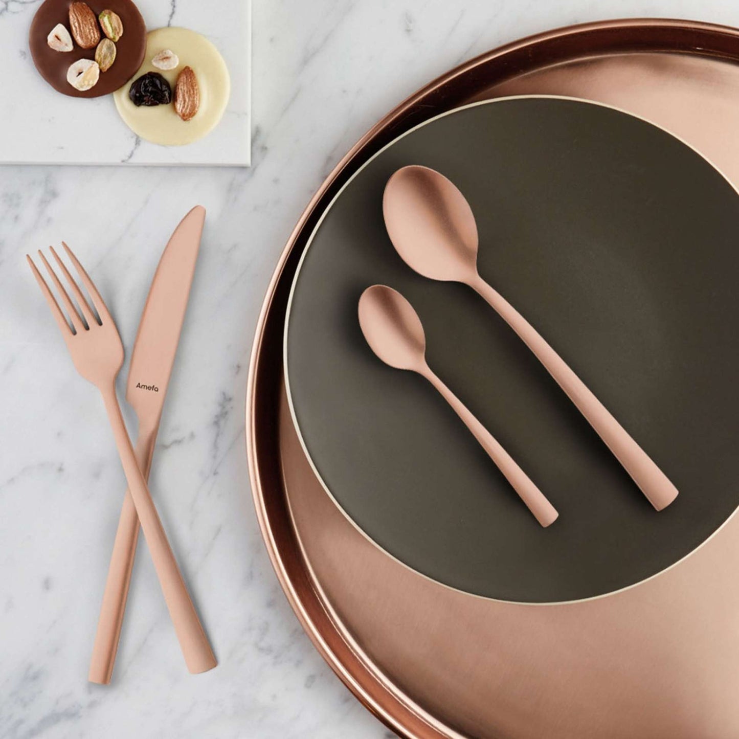 Manille Cutlery Set - 4 Persons - 16-piece - Copper