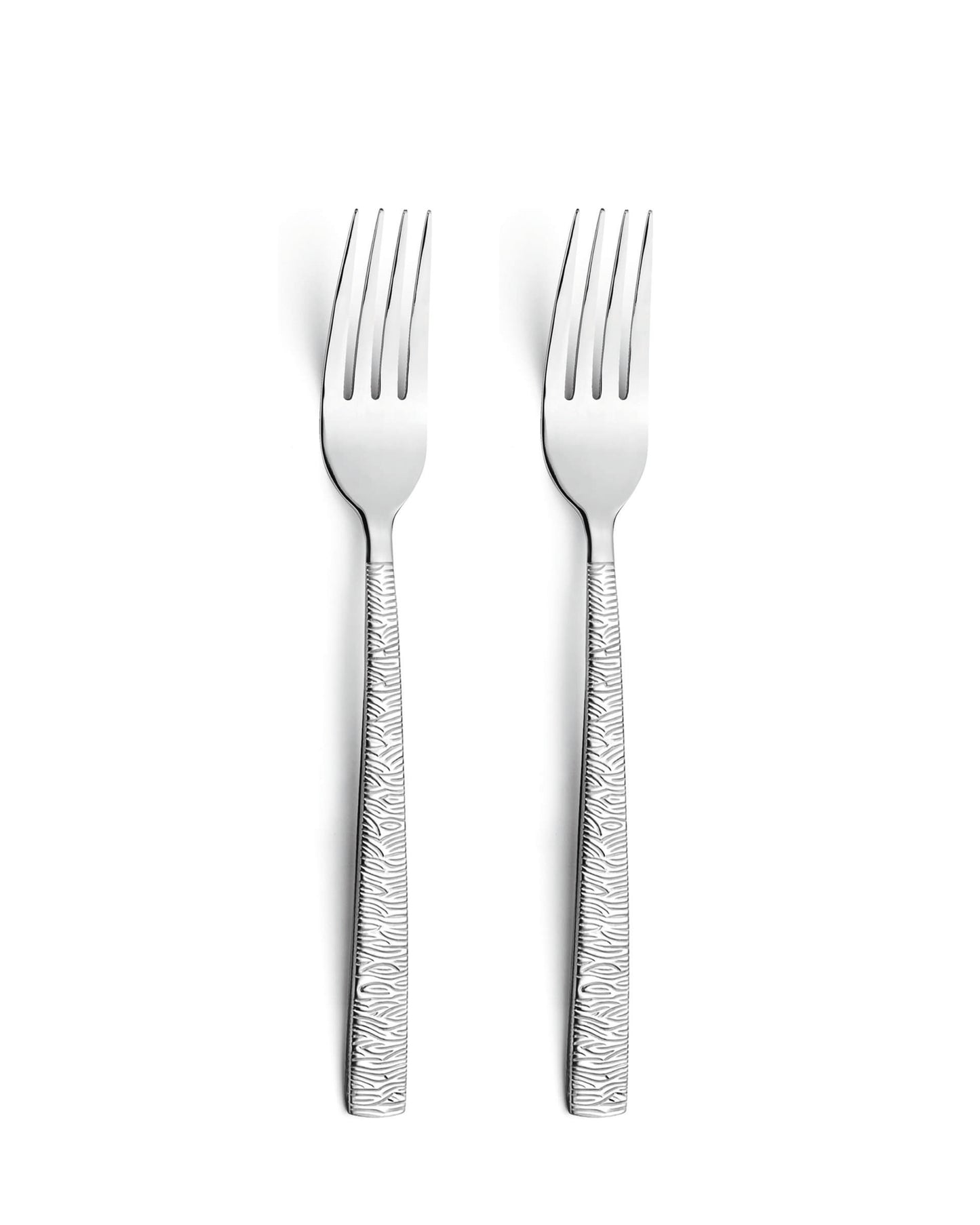 Havane Table Fork Set - 2-piece - Silver Colored