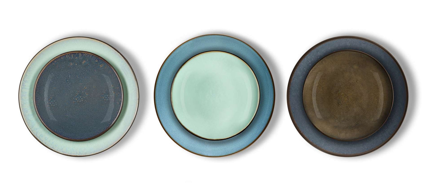 Salade- en pastabord 18 cm - 6-delig - Feeling jade