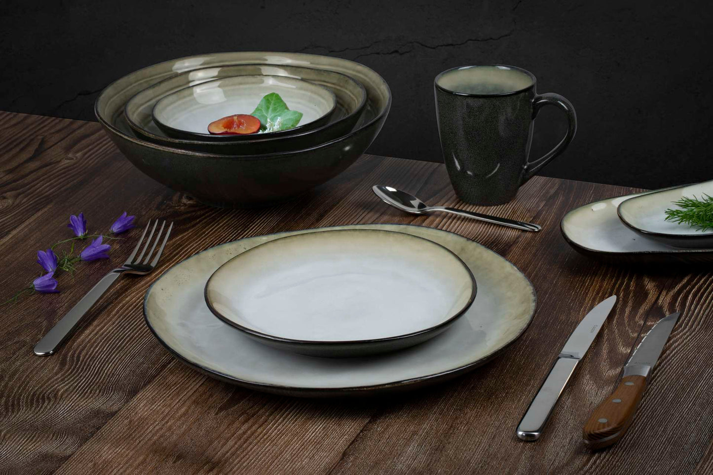 SHADOW NACRE - Dinerbord 28 cm (set van 6)
