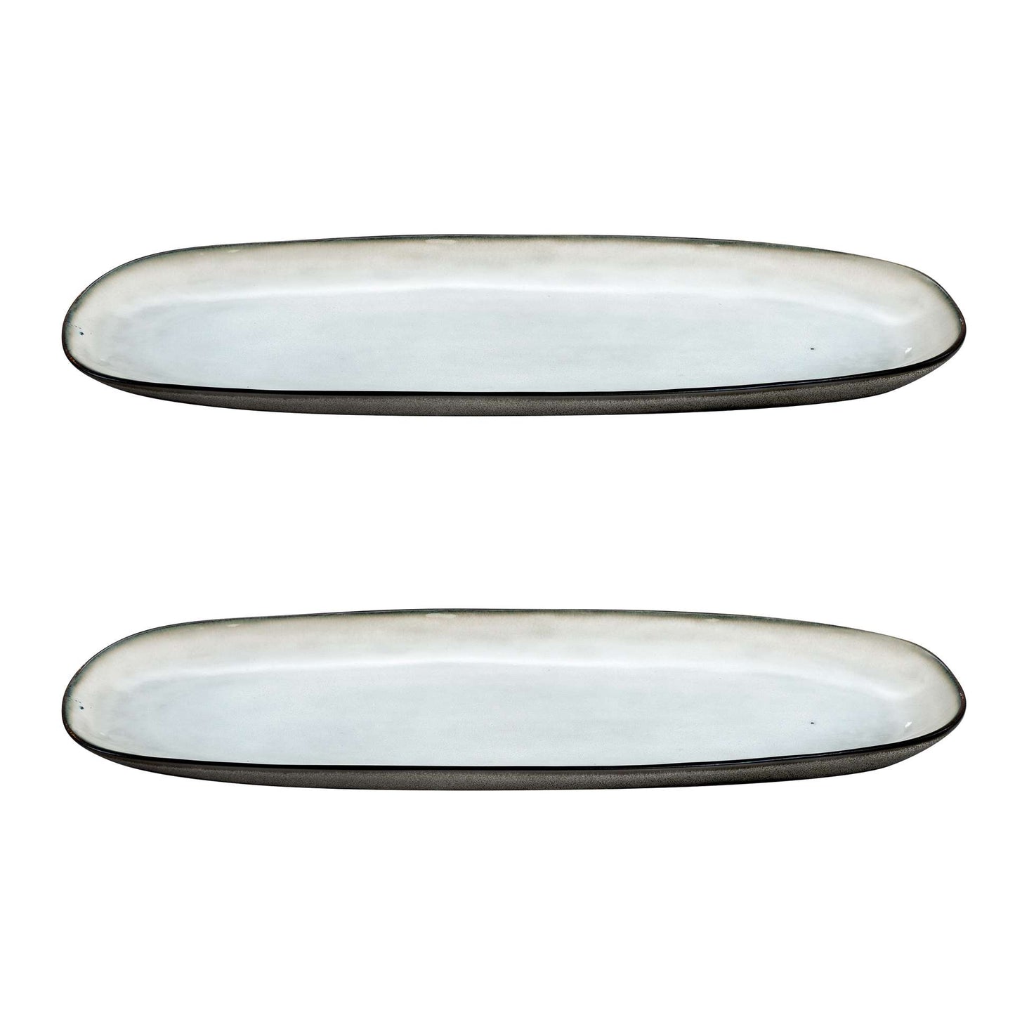 Grote ovale schaal 35,5 x 14 cm - 2-delig - Shadow nacre