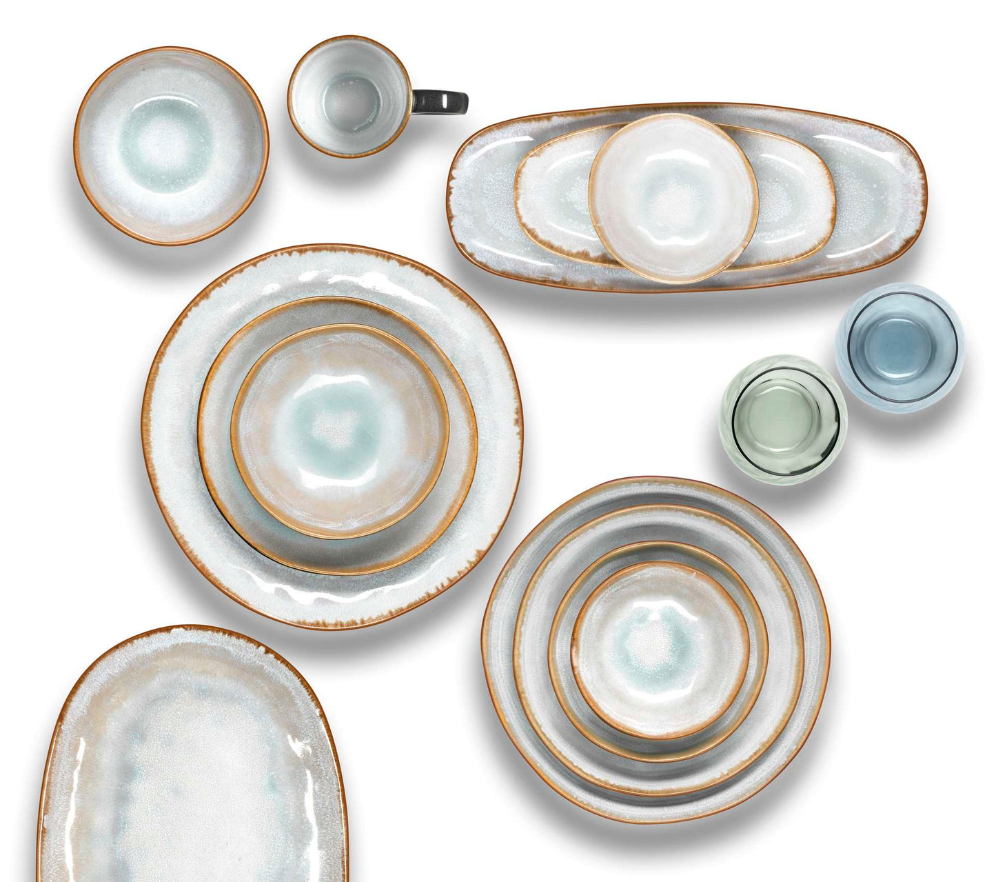 SHADOW AQUA - Dinerbord 28 cm (set van 6)