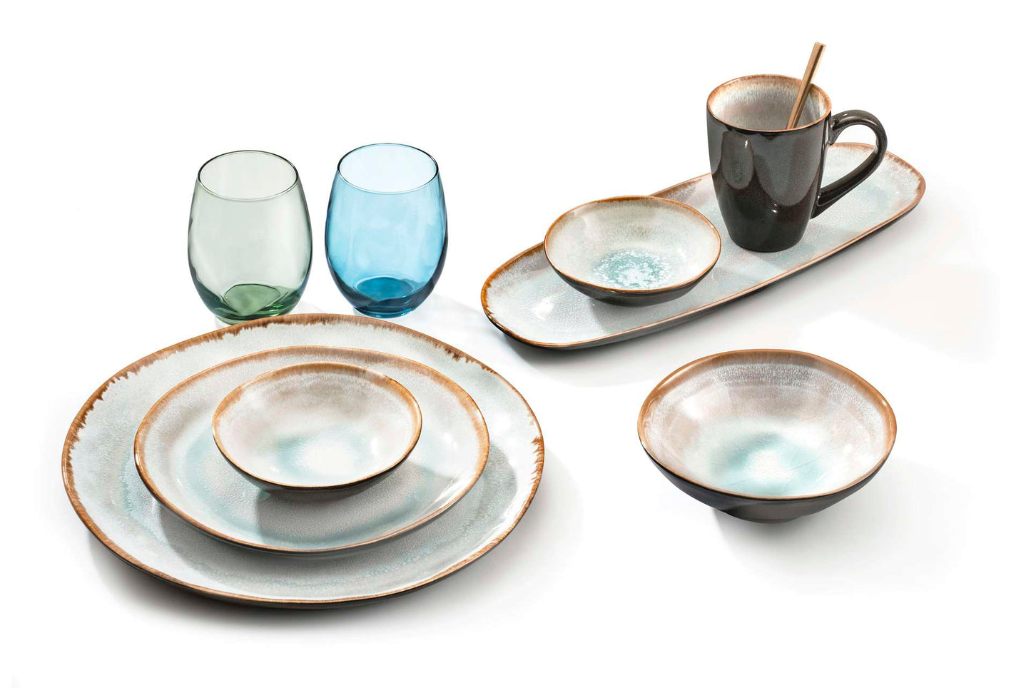 SHADOW AQUA - Dinerbord 28 cm (set van 6)